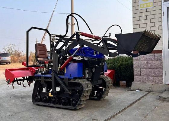 Tracteur à rampe compact de 35 ch équipement agricole avec seau de chargement avant
