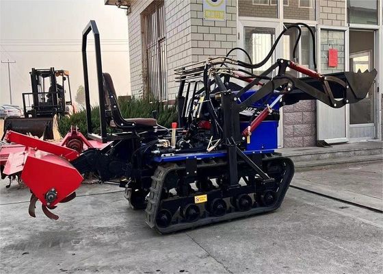 Tracteur à rampe compact de 35 ch équipement agricole avec seau de chargement avant