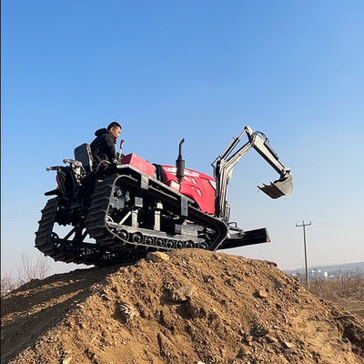Moteur 80 ch Petits tracteurs agricoles à rampe avec excavatrice