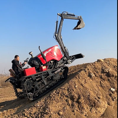 Moteur 80 ch Petits tracteurs agricoles à rampe avec excavatrice