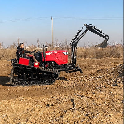 Moteur 80 ch Petits tracteurs agricoles à rampe avec excavatrice
