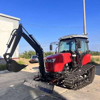 Tracteur à cabine fermée de 120 chevaux Équipement agricole Mini tracteur rampant avec moteur diesel